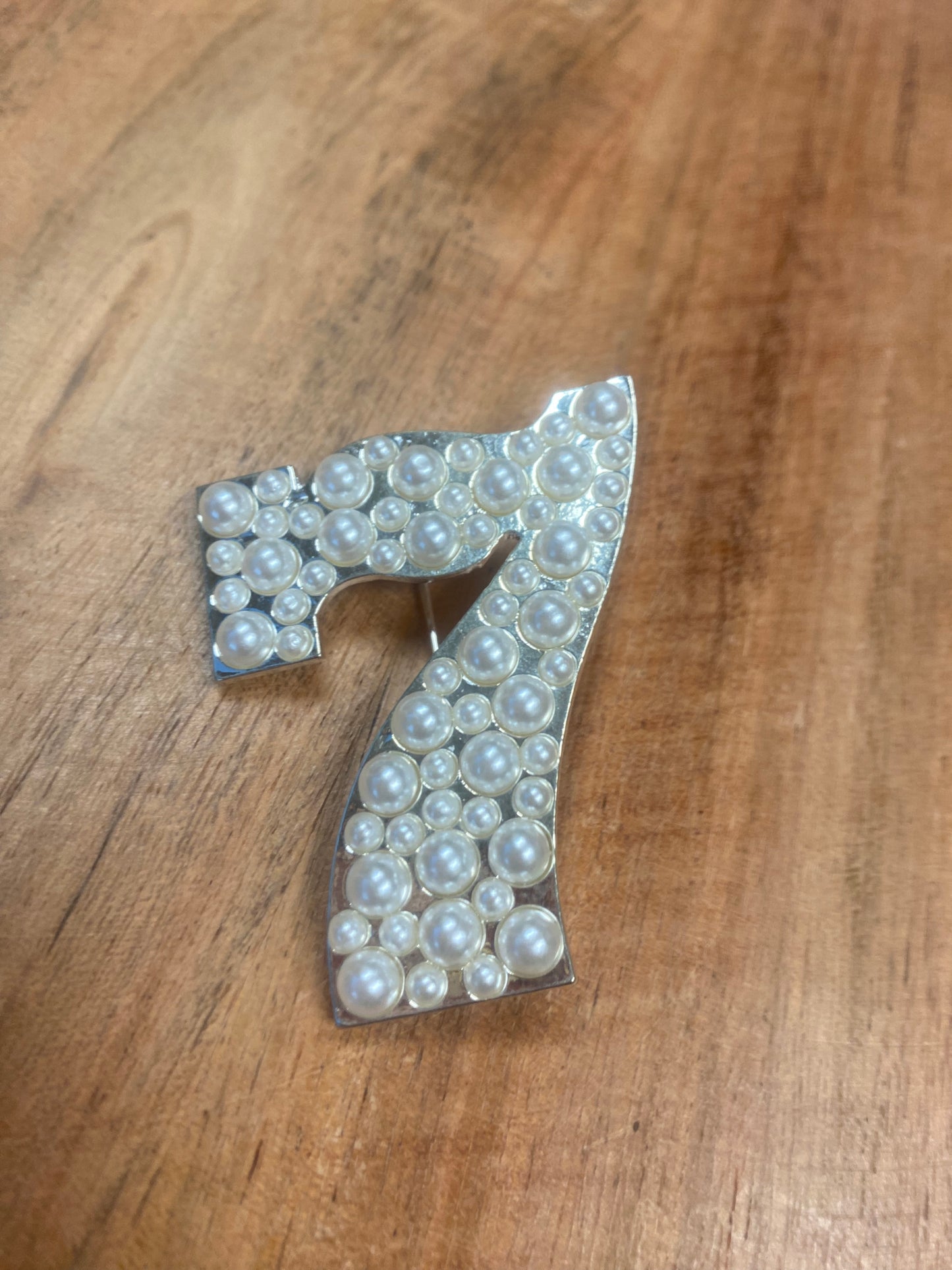 Number 7 Pearl Pin