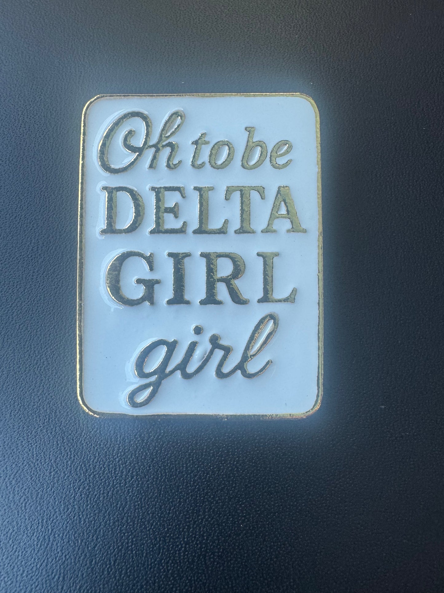 Golden Delta Girl Pin
