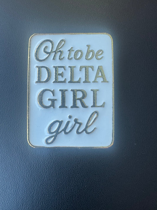 Golden Delta Girl Pin