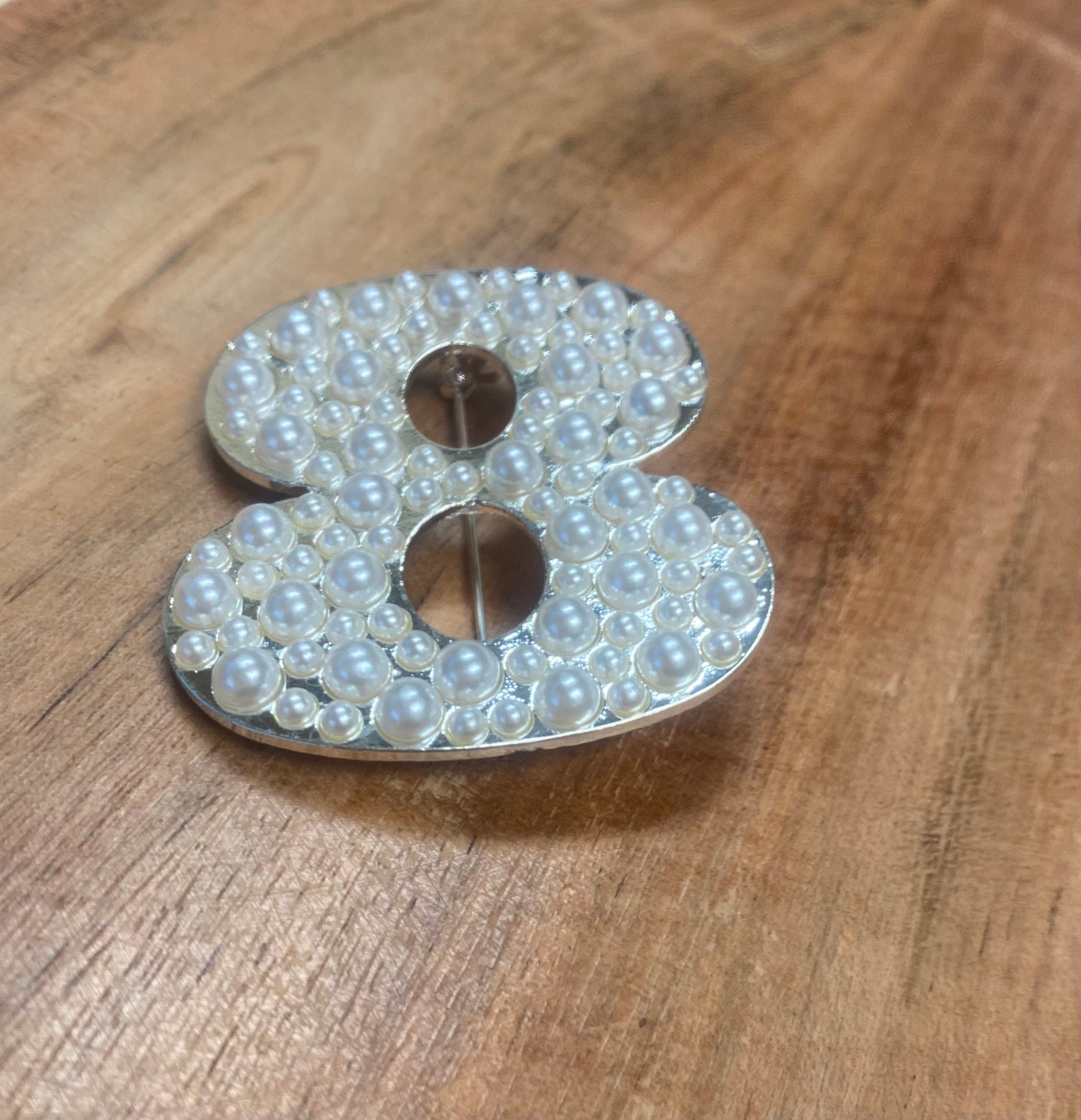 Number 8 Pearl Pin