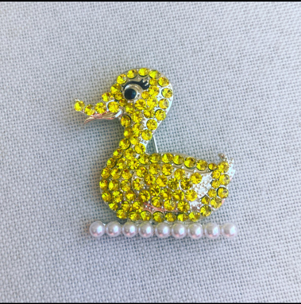 Rhinestone Duck Pin