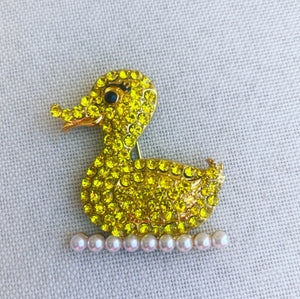 Rhinestone Duck Pin