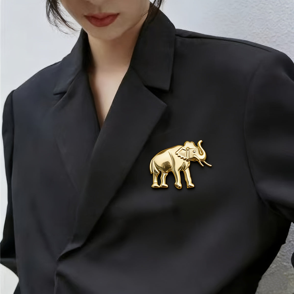 Majestic Elephant Statement Pin