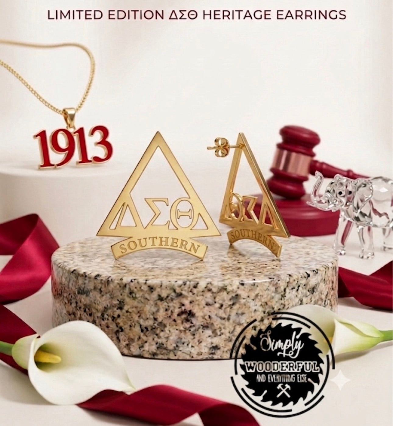 ΔΣΘ Regional Stud Earrings