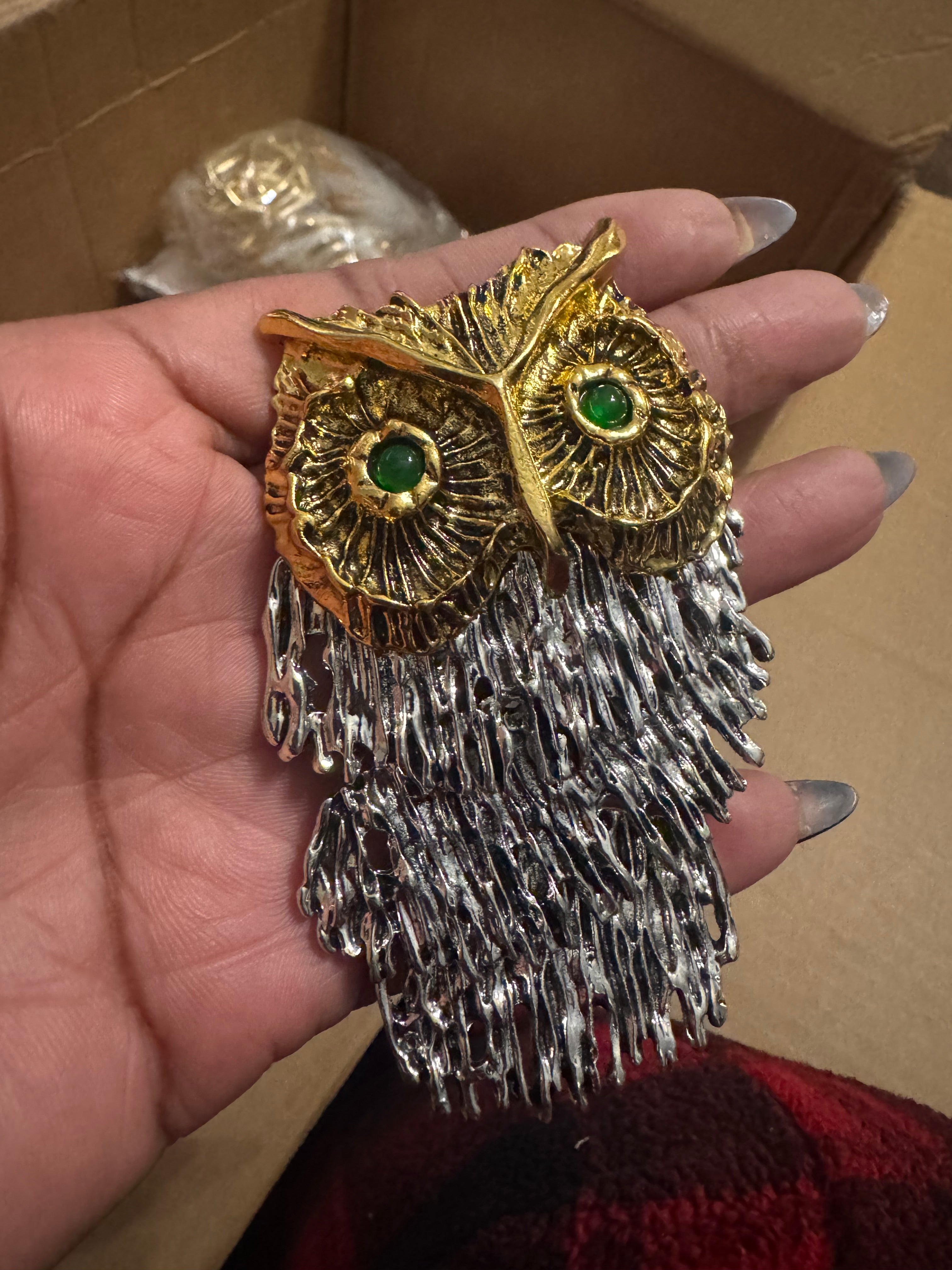 Oversized Owl Brooch