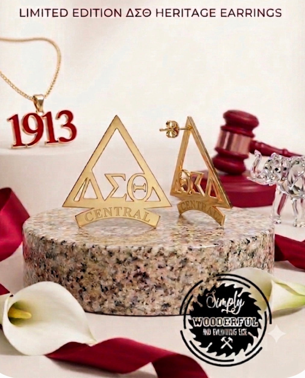ΔΣΘ Regional Stud Earrings