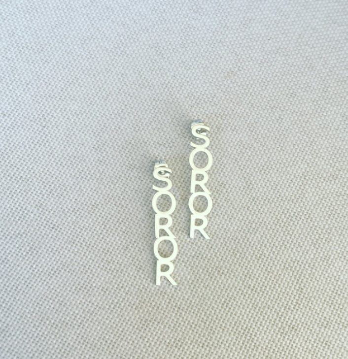 Vertical Soror Ear Studs