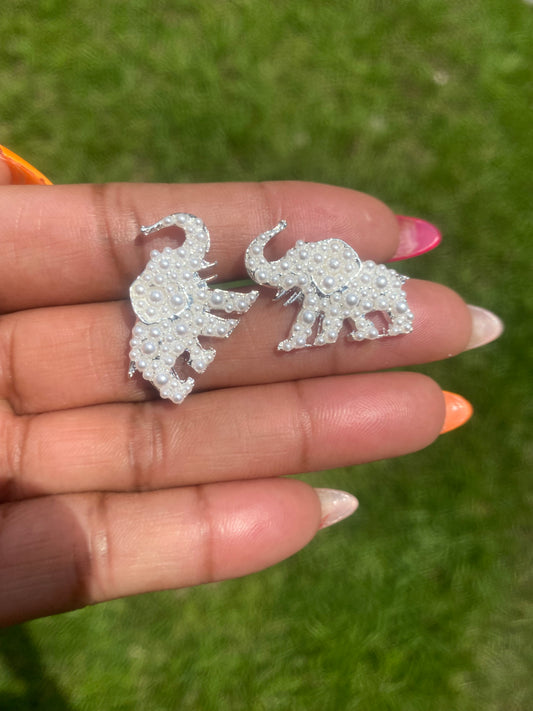 Pearl Elephant Studs