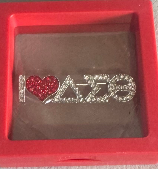 I ❤️ ΔΣΘ Brooch