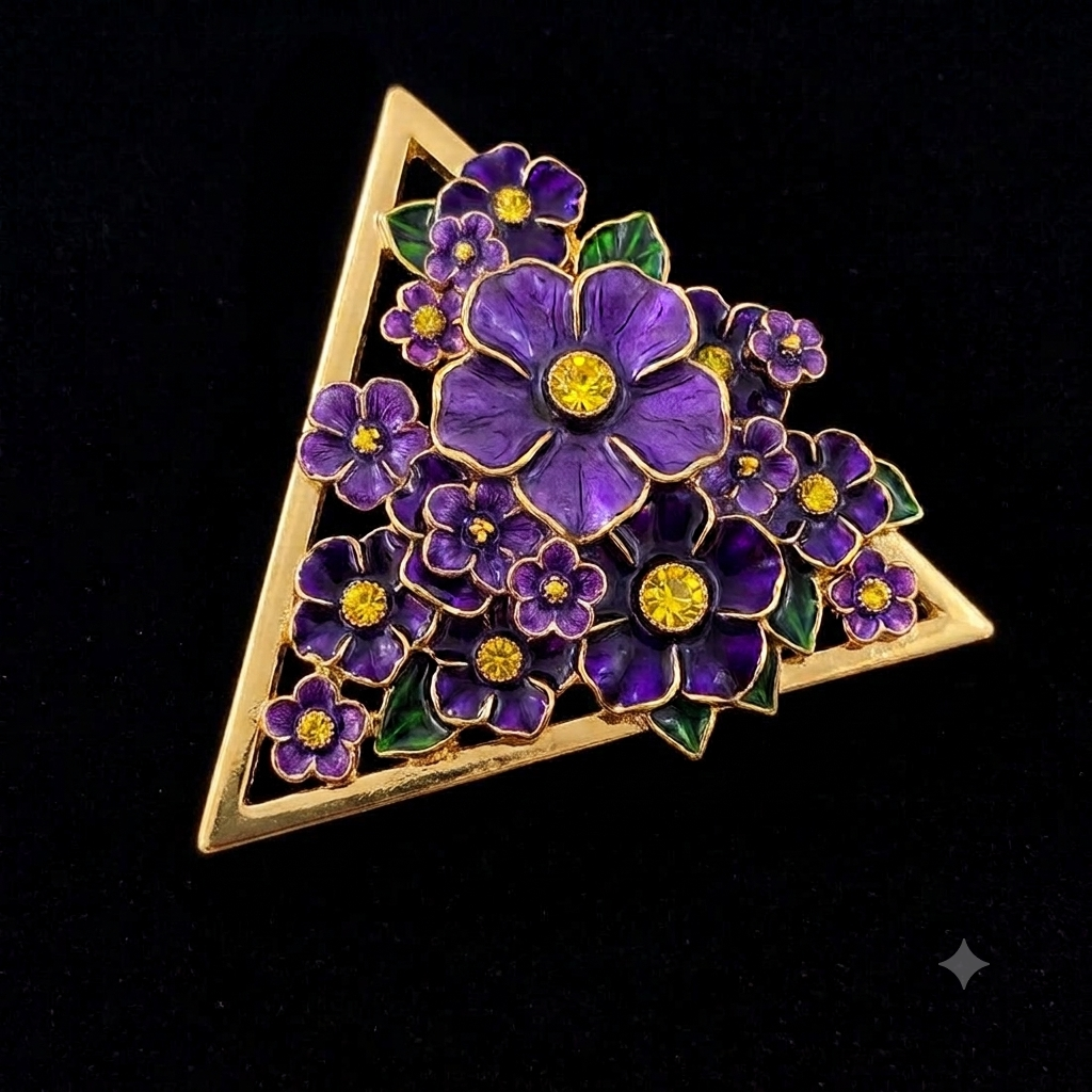Royal Triangle Violet Pin