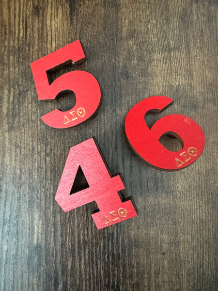 Number wooden Pin