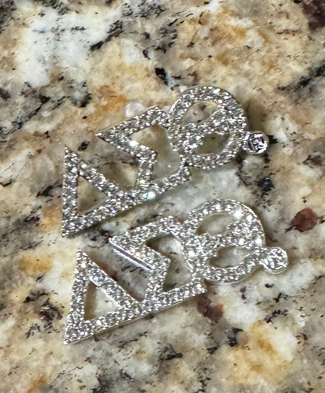 Rhinestone ΔΣΘ Stud Earrings