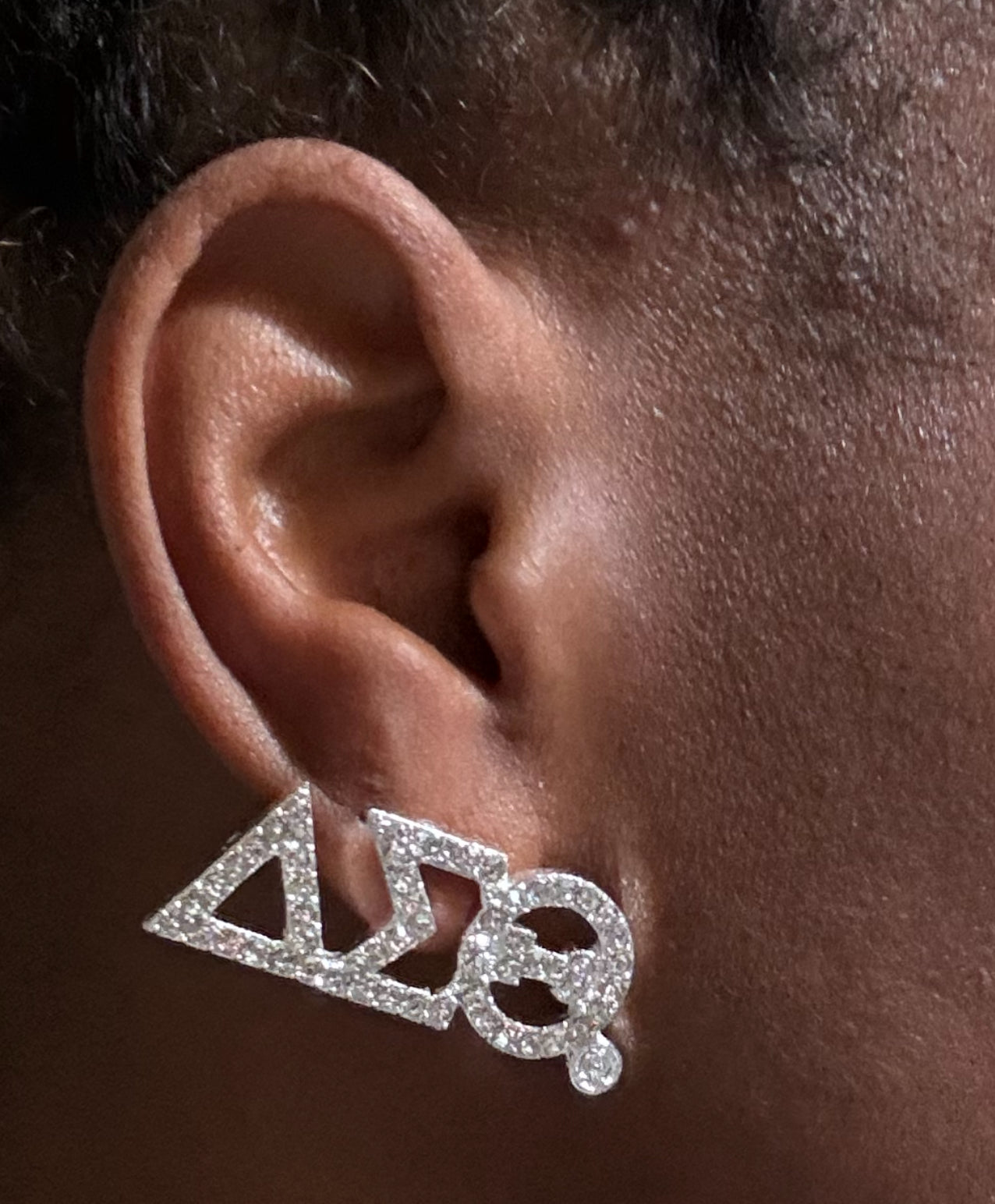 Rhinestone ΔΣΘ Stud Earrings