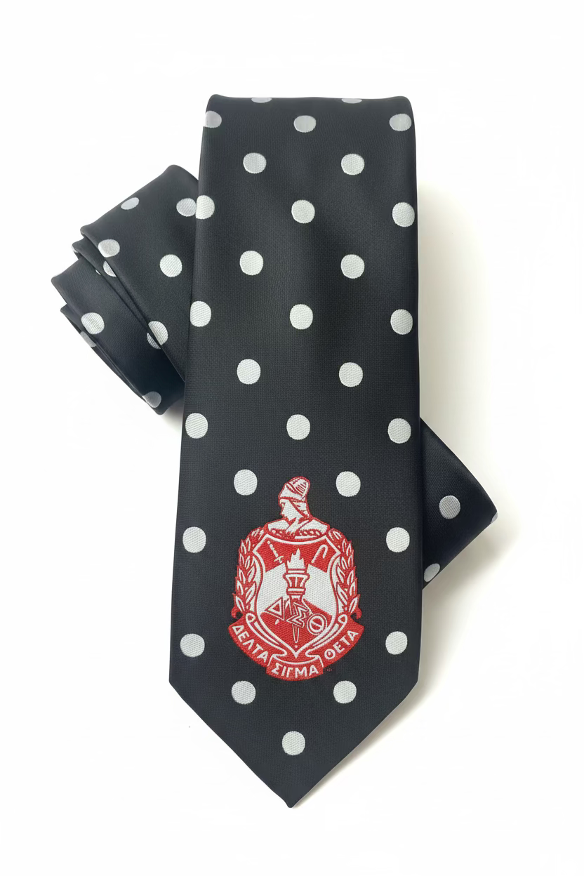 BW Polka Dot w/ Red Shield