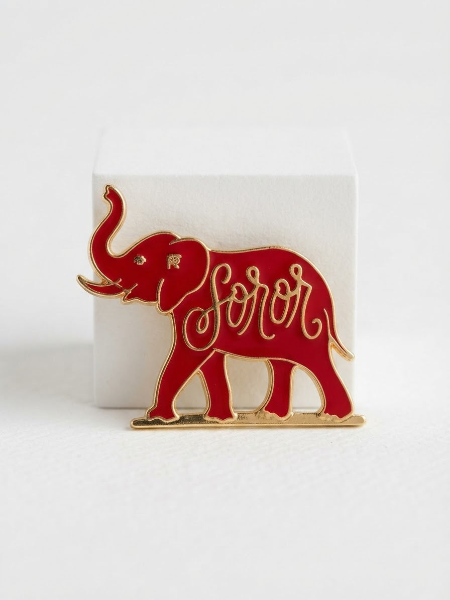 The Soror Elephant Lapel Pin