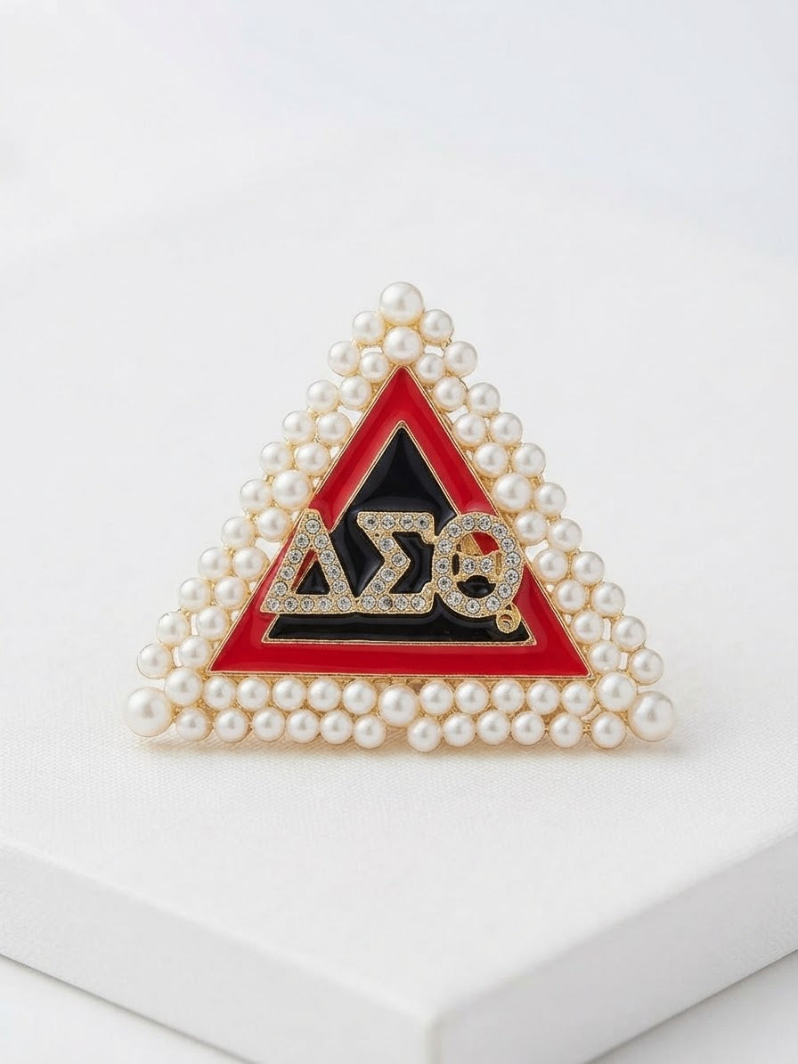 The Crimson Pyramid Lapel Pin