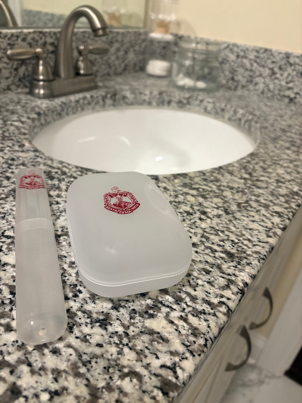 Sorority Travel Essentials Set: Toothbrush and Soap Holder