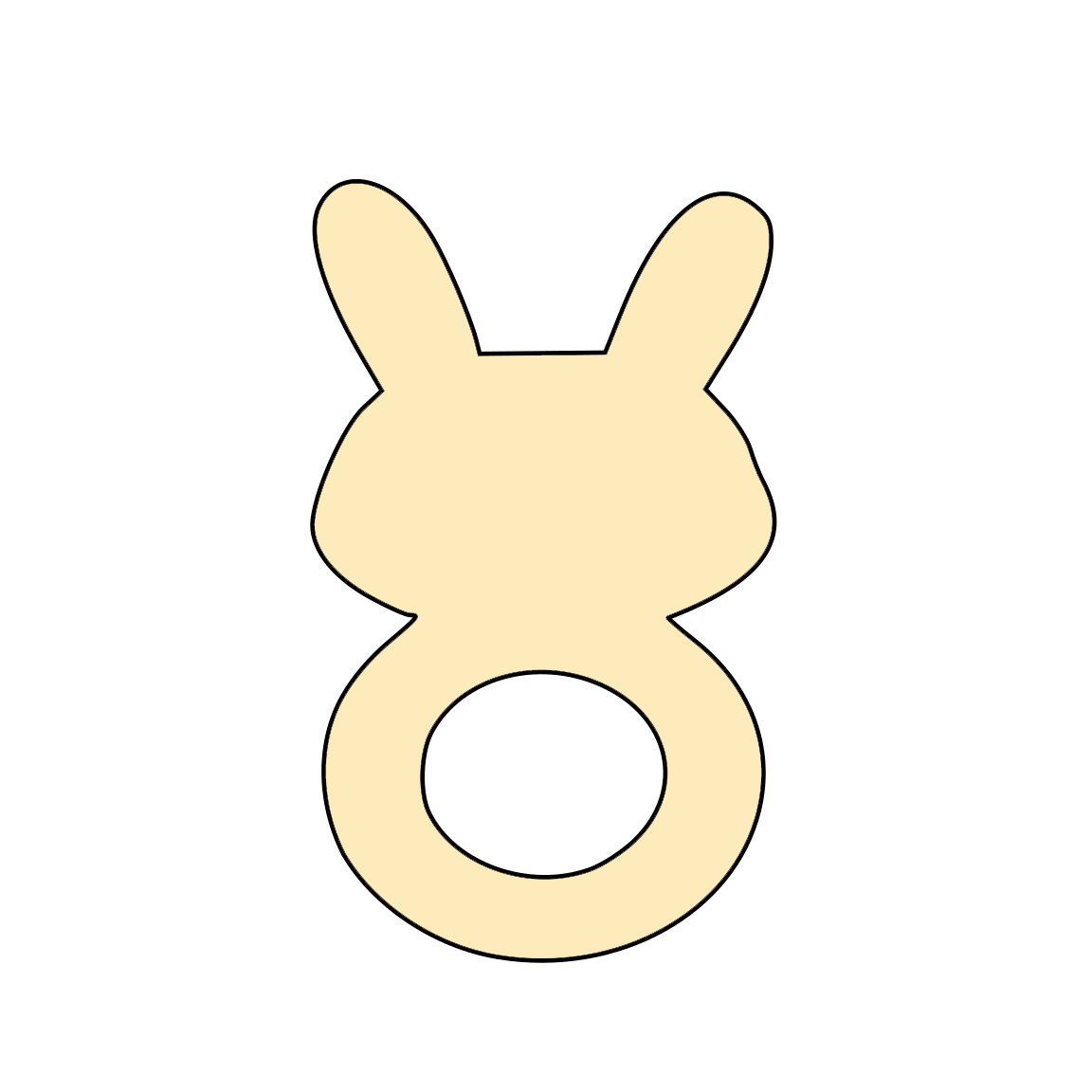 Wooden Bunny Rattle