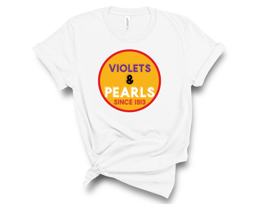 Violets & pearls since 1913 tee