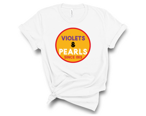 Violets & pearls since 1913 tee
