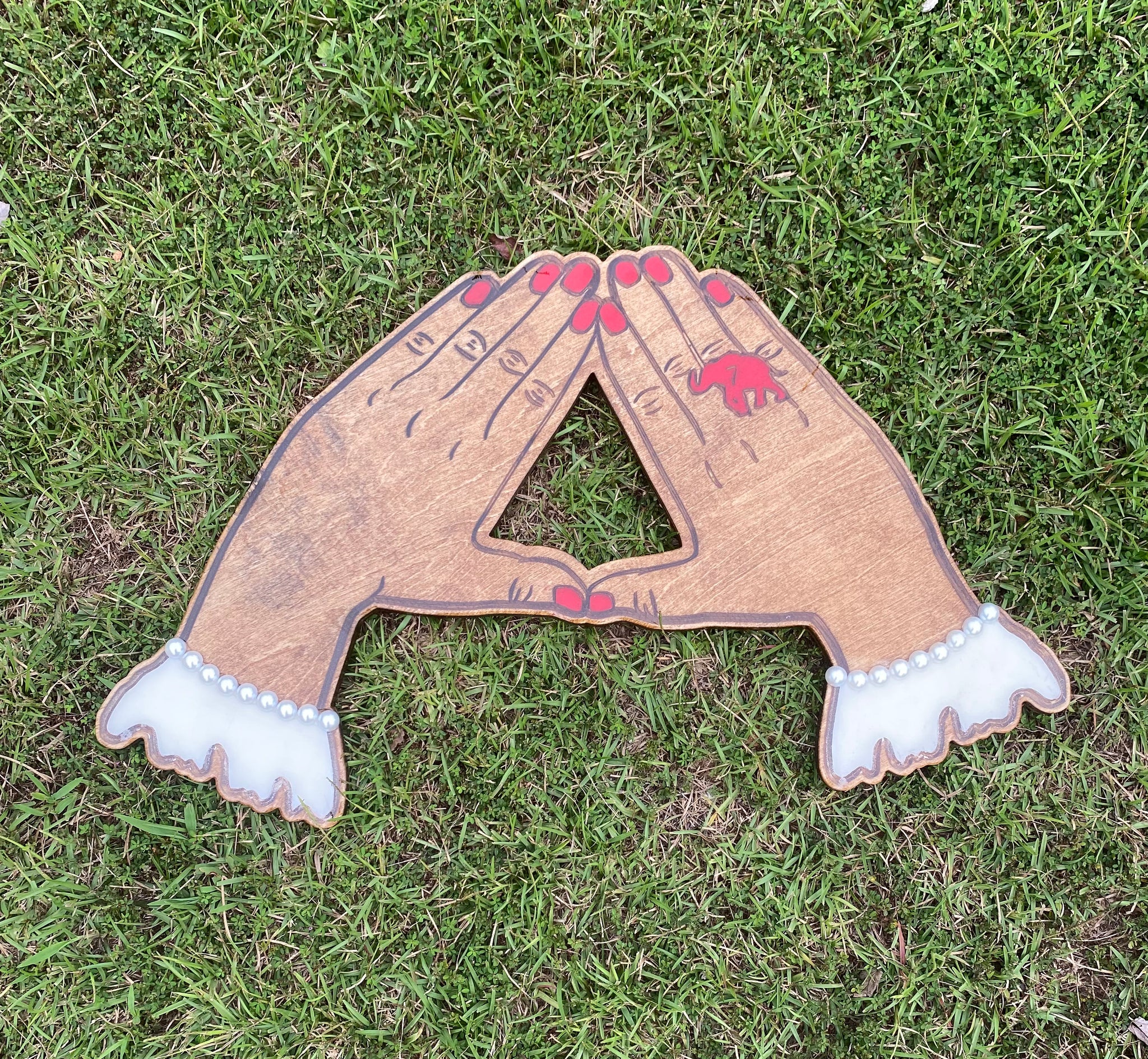 Pyramids Up Wooden Sign
