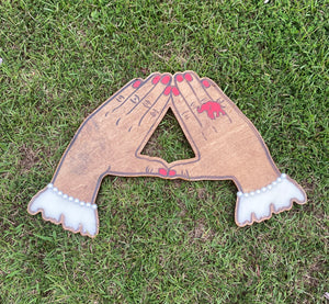 Pyramids Up Wooden Sign