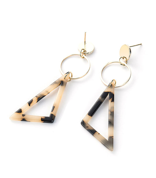 Leopard Pyramid Dangles