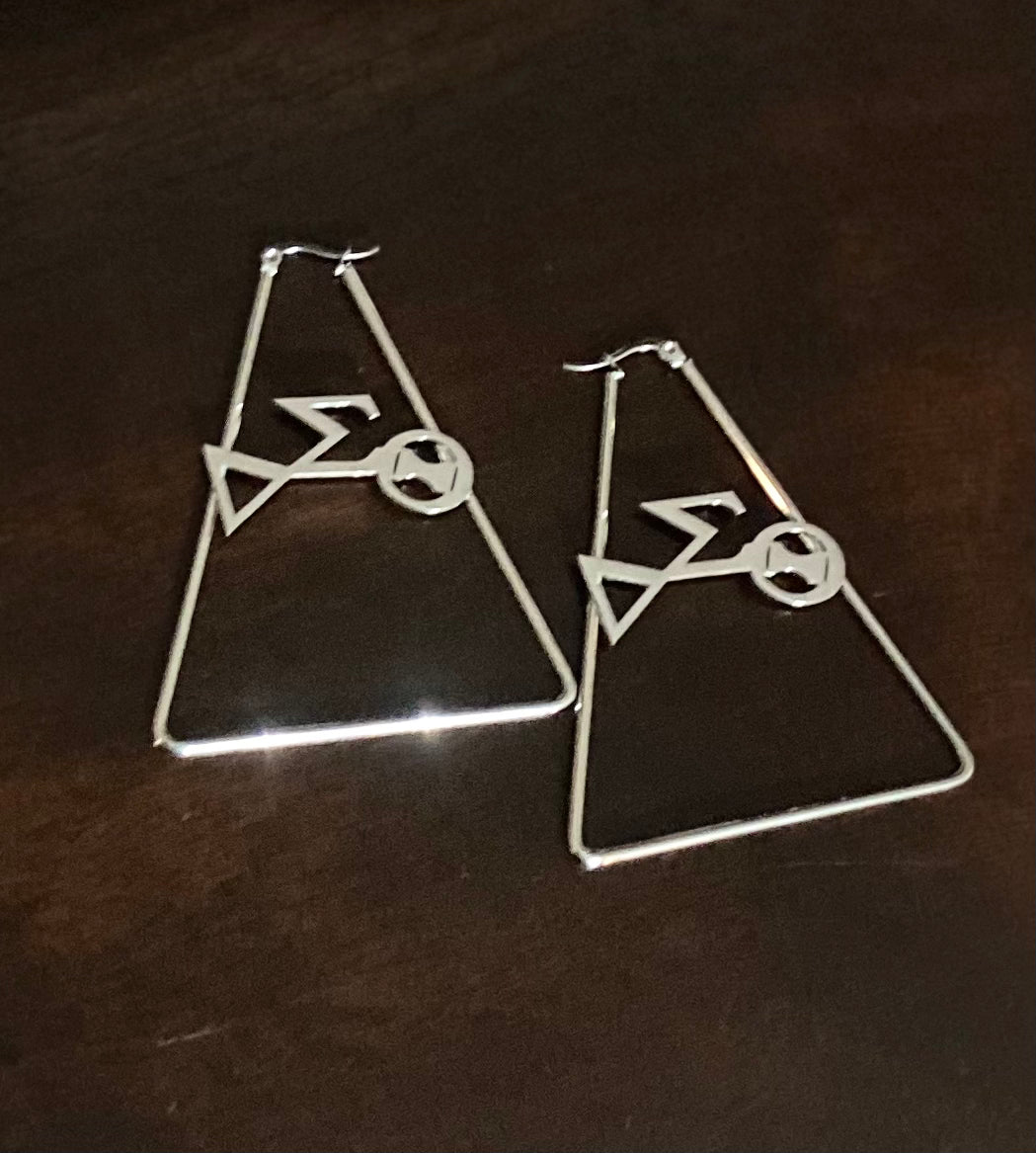 Triangle ΔΣΘ Hoop Earrings