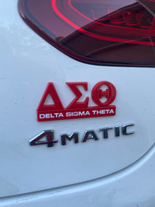 Red ΔΣΘ Car Emblem