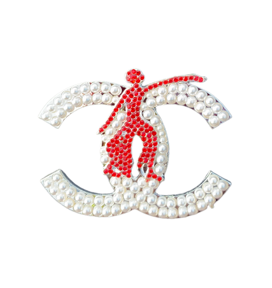 Crimson & Creme Fortitude Lapel Pin