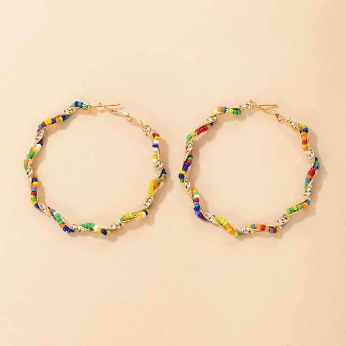 Twisted Colorful Hoops