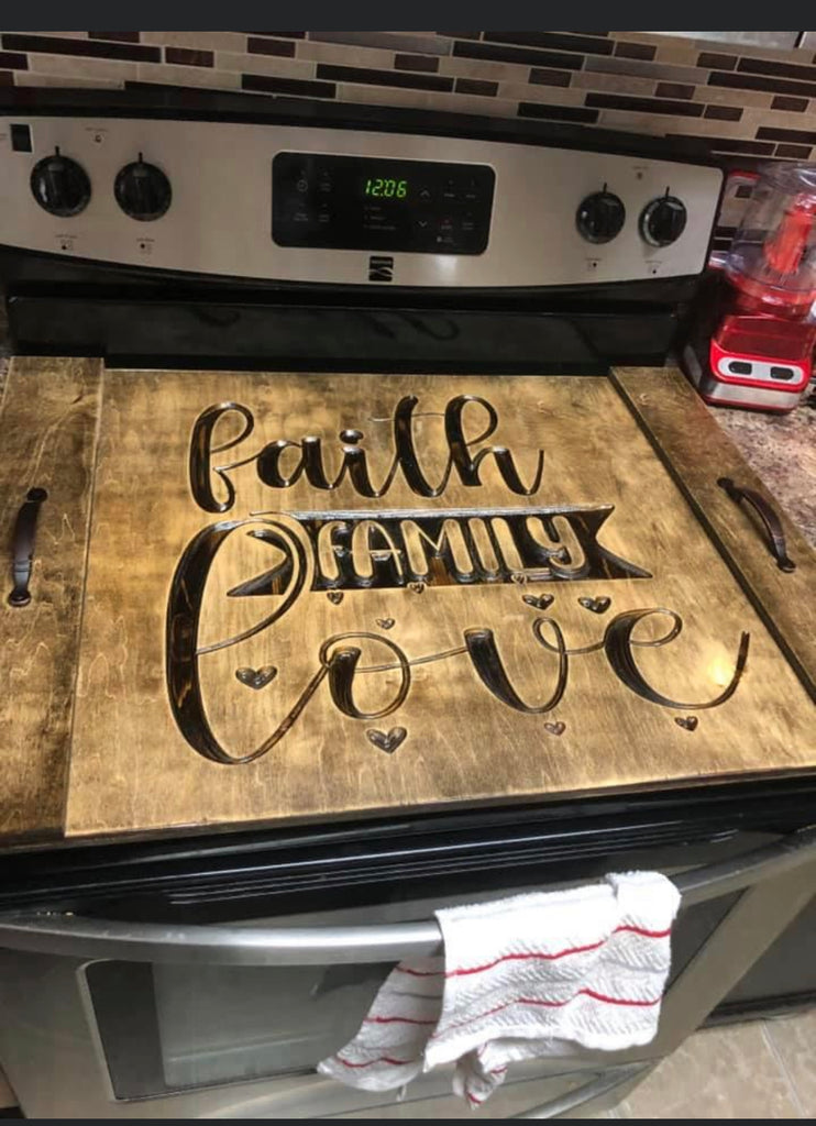 Noodle Board~ Stove Top Cover Farmhouse ~ Wooden ~ Stove Cover for Ext