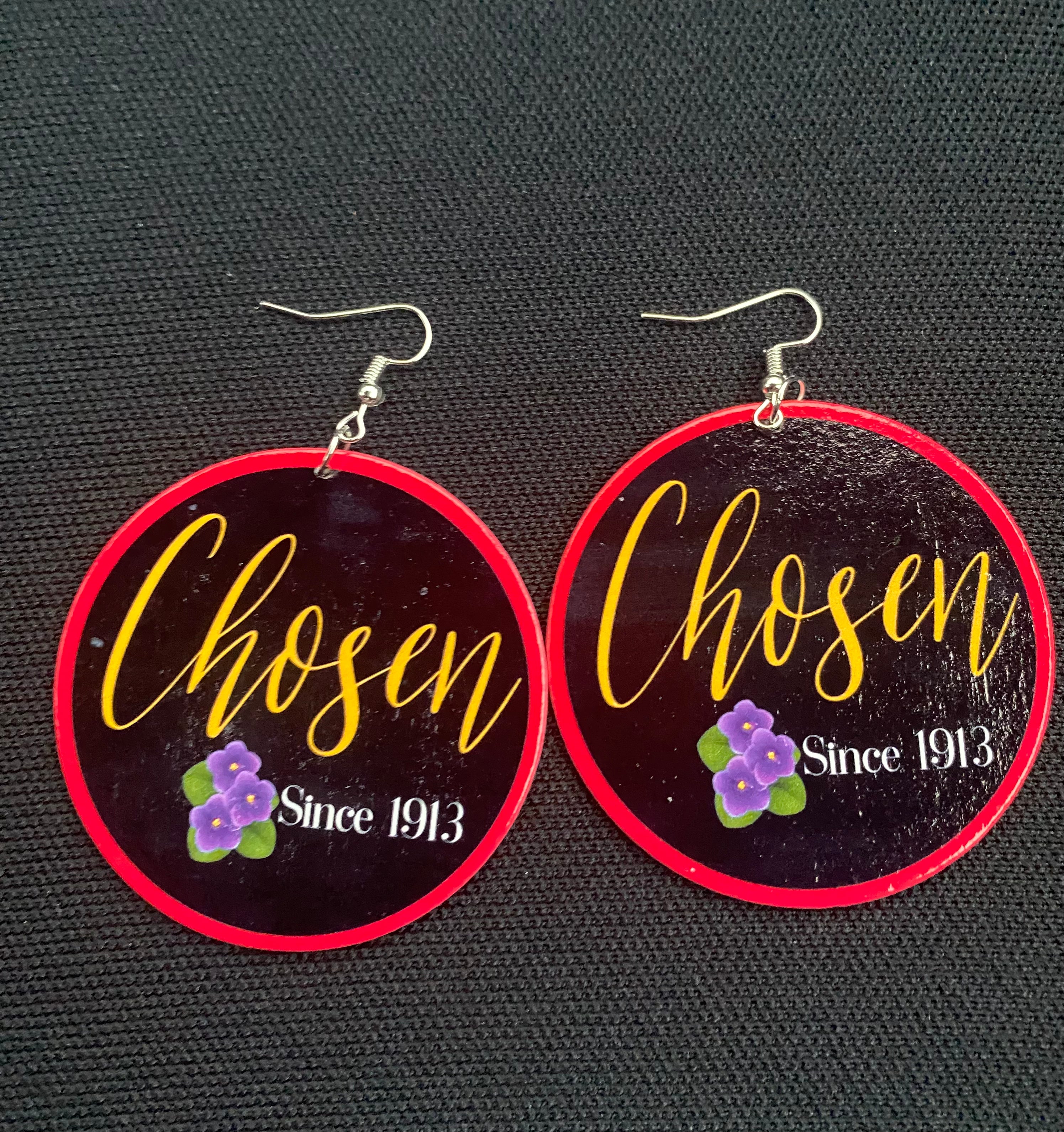 Chosen Since wooden earrings