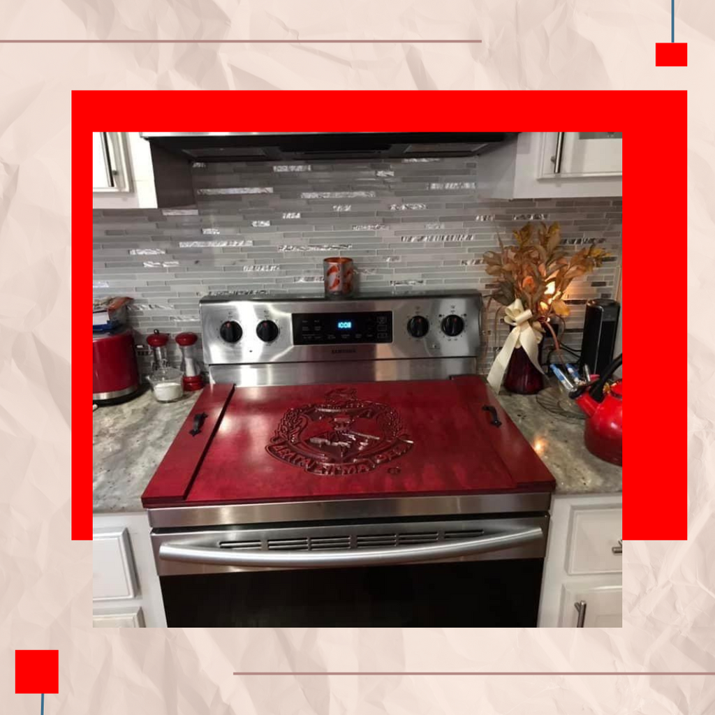 Delta Sigma Theta Stove Cover – Simply Wooderful, LLC