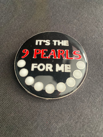 9 Pearls Lapel Pin