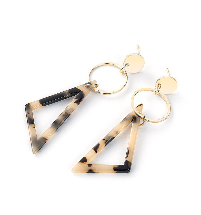 Leopard Pyramid Dangles