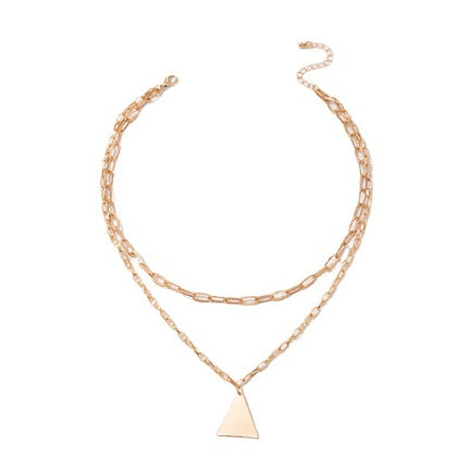 Double Chain Pyramid Necklace