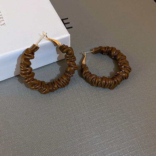 Leather Hoops