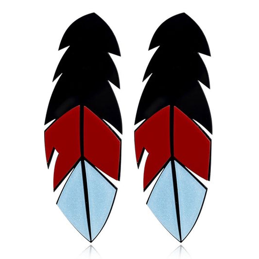 Acrylic Feather Studs