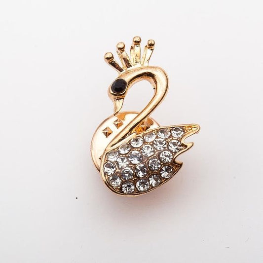 Swan Rhinestone Pin