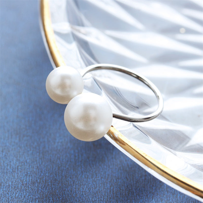 Double Pearl Ring