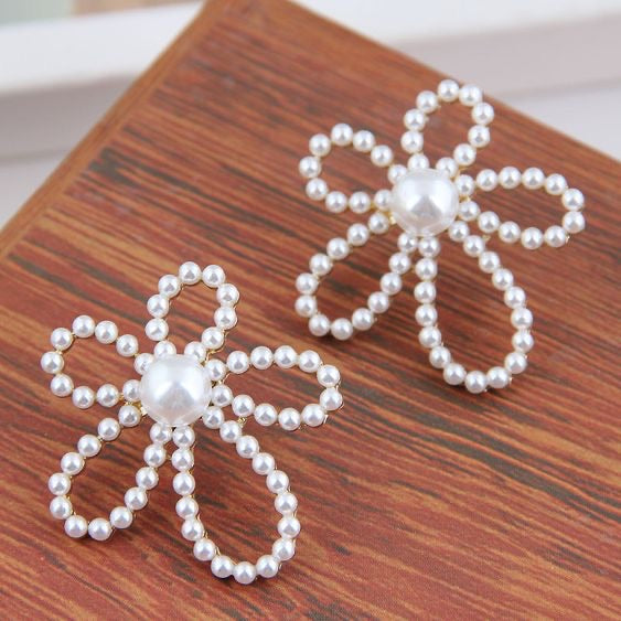 Flower Pearl Studs