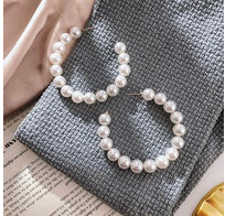 Pearl Hoop Earrings